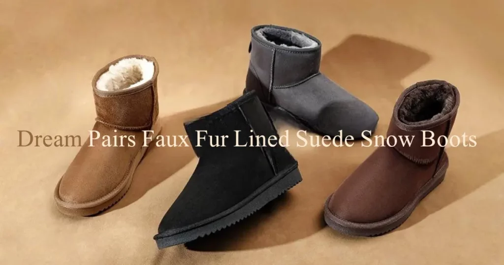 Faux Fur Lined Suede Snow Boots Best Dream Pairs Snow Winter Boots for Women