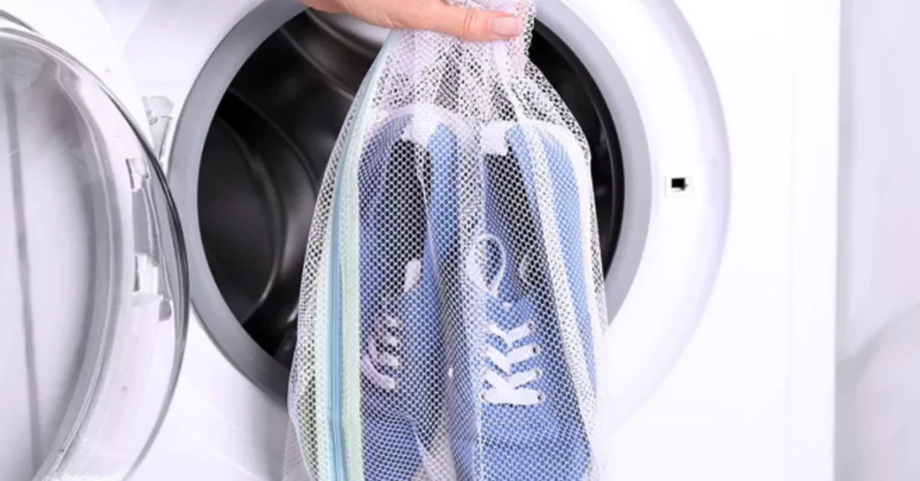 Using A Washing Machine to remove yellow stains from shoes